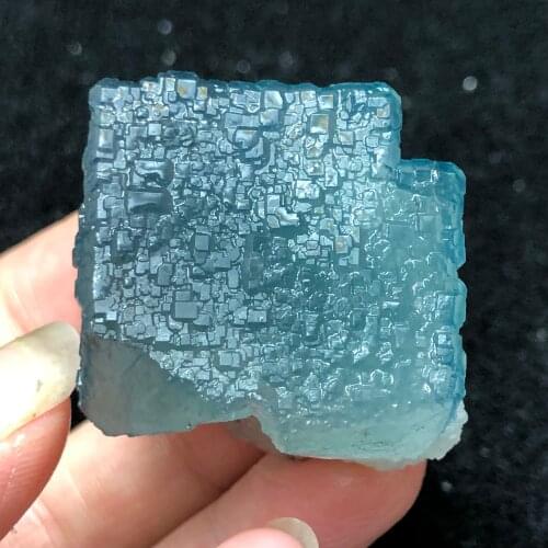 70.3g natural blue-green fluorite mineral ring vein healing teaching specimen stone decoration collection ornaments