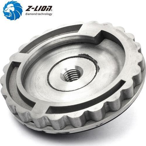 Z-LION 4 Inch 100mm Snail Lock Backer Pad Aluminum Rubber Backer Diamond Edge Polishing Pad Adapter M14 5/8-11 Back-Up Holder