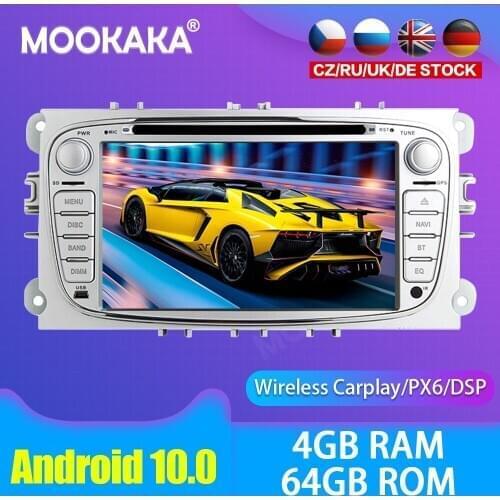 Android 10.0 Car multimedia DVD Player GPS Radio For FORD Focus S-MAX Mondeo C-MAX Galaxy GPS Navigation Stereo DSP Audio PX6