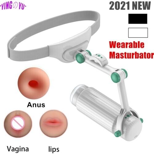 Automatic Telescopic Wearable Masturbator Sex Toys For Men Adjustable Articulate Arm Penis Massager Vagina Lip Male Aircraft Cup