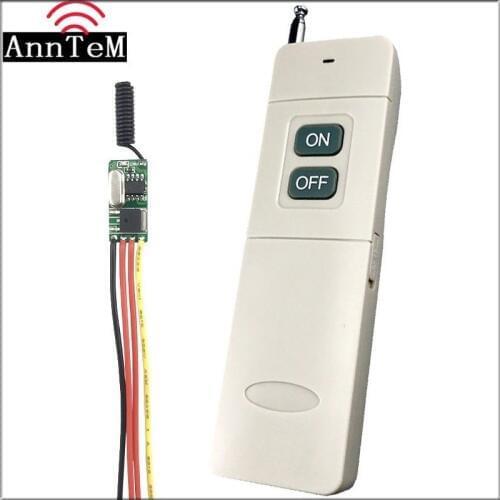 Wireless remote control switch Mini small 433mhz rf transmitter receiver 3.7v 5v 6v 9v 12 Battery power circuit micro Controller