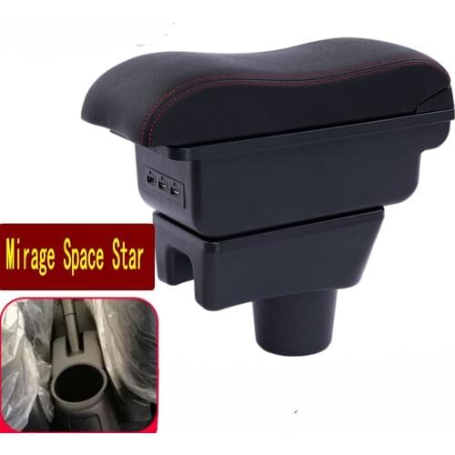 For mitsubishi Attrage Mirage armrest box central Store content box products interior Armrest Storage accessories parts