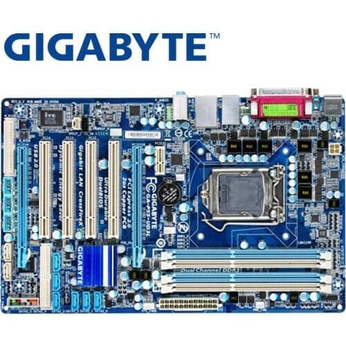 GIGABYTE GA-P55-UD3L Desktop Motherboard P55 Socket LGA 1156 i3 i5 i7 DDR3 16G ATX Original UEFI BIOS Used P55-UD3L Mainboard