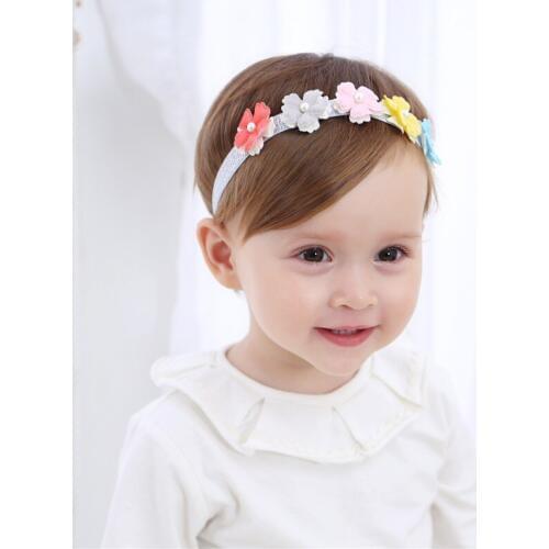 Baby Gauze Colorful Flowers Hairband 0 to 2 Years Hair Accessories Beautiful Girl Headband and Infant Hair Clips