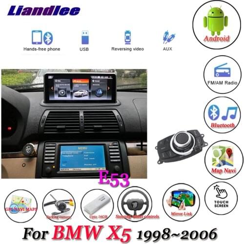 For BMW X5 E53 1998-2006 Car Android 10.0 Player Multimedia Stereo System Carplay Androidauto GPS Navigation 6.5" HD Screen