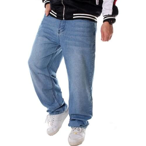 Europe and the United States tide brand Mens jeans Loose casual Fashion Breeches Hip Hop pants trousers pants Size 30-44 46