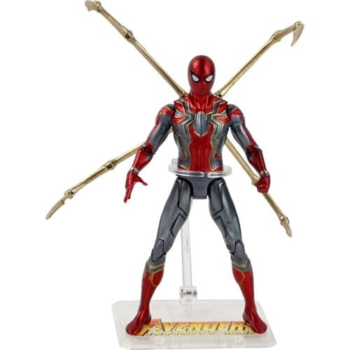 17cm Avengers Super Hero Infinity War Iron Spiderman Action Figure PVC Spider Man Collection Model Toy Kids Doll