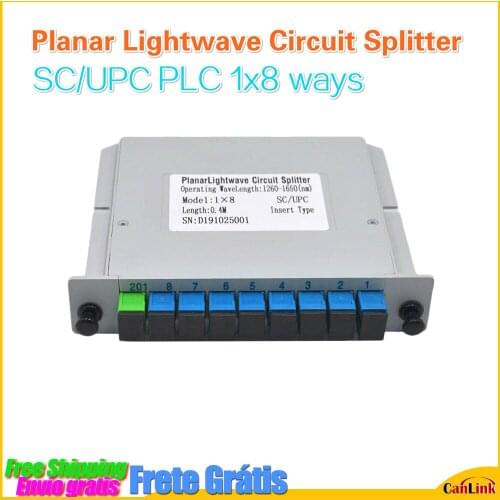 FC/UPC PLC 1x8 Fiber Optical waveguide Box FTTH PLC Splitter box 1*8 Planar Lightwave Circuit Splitter