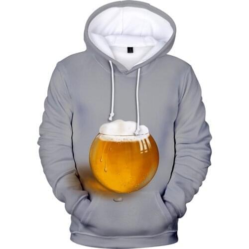 Beer to Yellow 3D Hoodies Beer Sweatshirt Men Fashion Women Hoodie Casual Tops Harajuku Streetwear Clothing Hip Hop 3D Hoodies