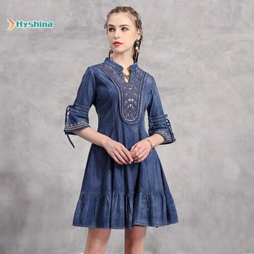 Fashion Denim Dresses Hyshina China