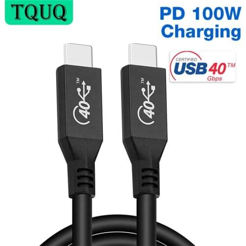 TQUQ USB4 Cable [2.3ft/0.8m], USB C to C Cable Support 40Gbps Data, 8K/4K Video, 100W PD Fast Charging Compatible with TB3 Cable