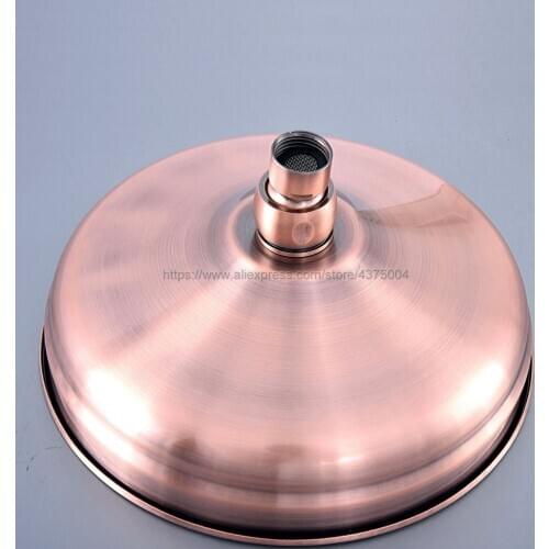 Round Vintage Retro Bathroom Rain Shower Head 8 inch Antique Red Copper Shower Sprayer Nsh054