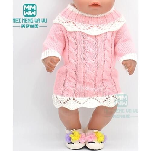 Doll Clothes 15 styles Sweater, strap suit, cotton coat for 43 cm toy new born doll baby 18 Inch American doll Our Generation