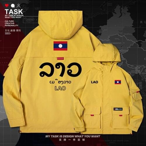 Laos Laotian Lao LA men jacket hooded nation flag top for men clothing mens long sleeve chaquetas hombre coat clothes autumn