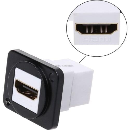 D Type Metal HDMI Connector Module Socket Female to Female Wall Panel Mount Industrial Accessories
