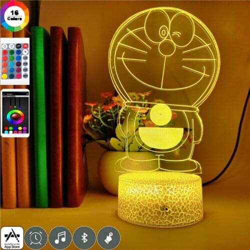Cartoon Light Cute Doraemon Anime LED Night Light Acrylic Led Lamp for Kids Bedroom Decor Manga Cool Gift Child 3D Table Lamps
