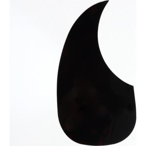 Musiclily Left Handed Oversize Teardrop Acoustic Guitar Self-adhesive Pickguard for Martin D28 Style Guitar, Black