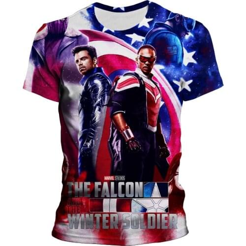 New MenS Marvel Hero Falcon And The Winter Soldier T-Shirt Size XXS-4Xl Brand Tee Shirt boy girl Clothing Drop Shipping Tops
