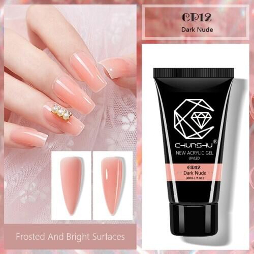 CHUNSHU New Arrivals 30G Poly Builder Gel Nail Polish UV LED Acrylic Jelly Hard Gel Fast Extending Soak Off Manicure Nails Brush