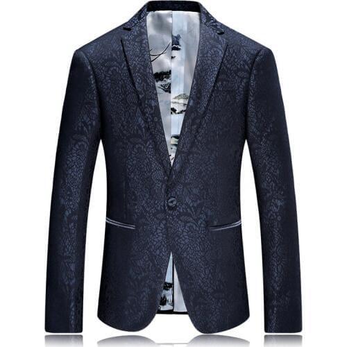 New Arrival High Quality Fashion Suit Jacket Pleuche Single Button Slim Fit Men Coat Blazer Mens Casual Blazers Free Shipping