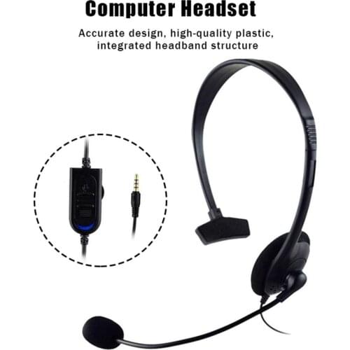 One-ear Telephone Operator Headphones Head-mounted With Noise Canceling Microphone Clear Call Airline Headphones