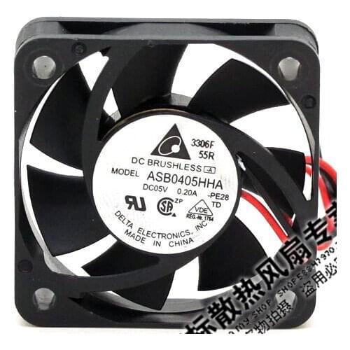 Wholesale: DELTA ASB0405HHA 40*40*10 4CM 5V 0.20A two wire ball cooling fan