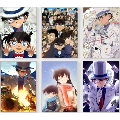 Japanese Anime Poster Name Detective Conan Canvas Painting Paints And Posters Wallpaper Sticker Poster Room Decoration Painting