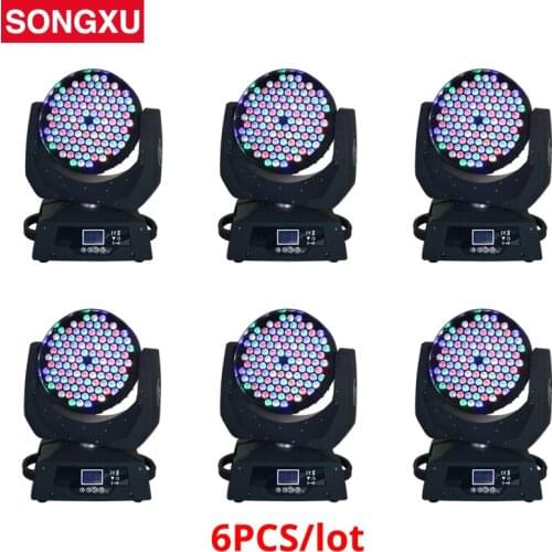 SONGXU LED Wash Moving Head Light 108x3W RGBW Color Mixing Moving Head Light for Wedding Stage Disco Party 6pcs/lot/SX-MH10803