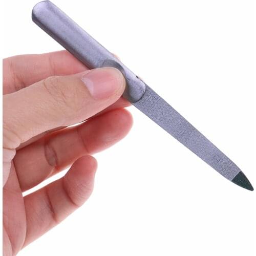 Professional Stainless Steel Nail File Buffer Metal Double Side Grinding Rod Manicure Pedicure Scrub Nail Arts Tools