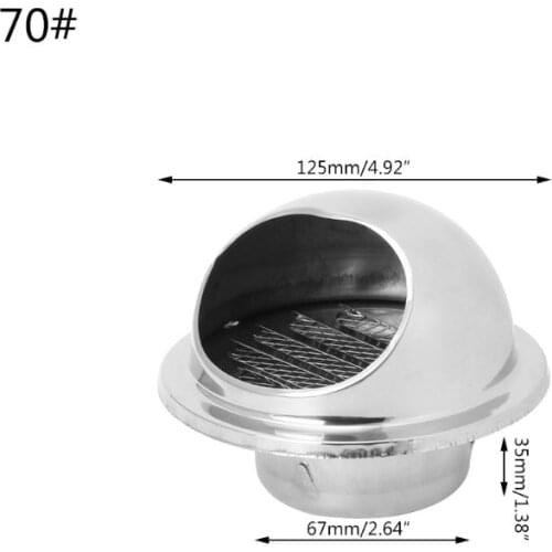 Wall Air Vent Grille Ducting Ventilation Extractor Outlet Louvres Hemisphere