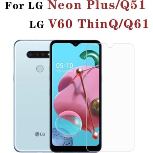 Glass For LG Q51 Neon Plus Tempered Glass Protective Film Explosion-proof Screen Protector For LG Q61 V60 ThinQ Cover Glass