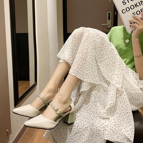 Ladies Single Shoes Fashion Tips Comfortable Square Heels Non-slip Sweet Gentle Temperament Daily Dating Womens Shoes U22-60