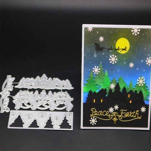 YINISE004 Christmas Metal Cutting Dies For Scrapbooking Stencils DIY Album Paper Cards Decoration Embossing Folder Die Cutter