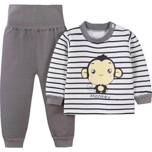 ZWF1020 Spring Boy Clothing set 2021 New Casual Fashion Cartoon letter T-shirt+ Pant Kid Children baby toddler boy clothing