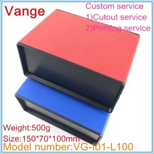 1pcs/lot small junction cases electronic enclosure 150*70*100mm iron project box with ABS plastic panels for professional device