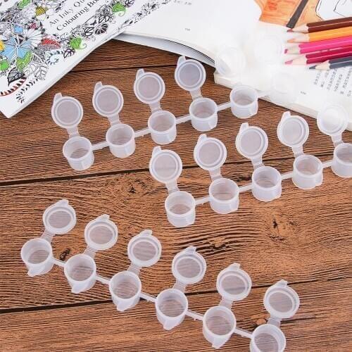 10pcs Empty Paint Box Mini Palette Paint Draw Pigment Pots Portable Small Items Storage Plastic Empty Box Sealing Container