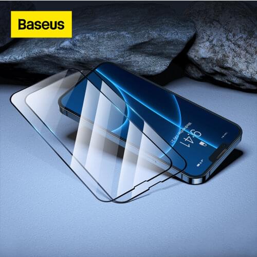 Baseus 2PCS Screen Protectors For iPhone 13 Super Porcelain Crystal Screen Glass Protective Tempered Glass Film For iPhone 2021
