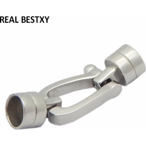 20pcs/lot hole size: 5/6mm Stainless Steel Clasp For Jewelry Findings Clasps Hooks DIY Jewelry Making End Caps Connectors