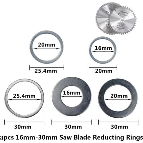 4pcs 16mm 20mm 25.4mm 30mm Circular Saw Blade Reducting Rings Conversion Ring Cutting Disc Woodworking Tools Cutting Washer