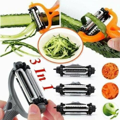 3 In 1 Vegetables Peeler Fruit Stainless Steel Knife Cabbage Graters Salad Potato Slicer Kitchen Accessories Peeler for Cocktail