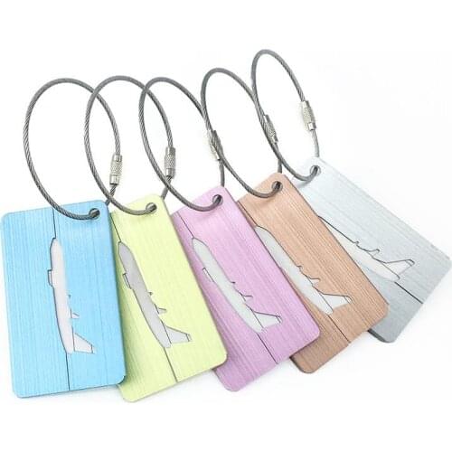 5 Colors Suitcase Luggage Label Tags Airplane Handbag Pendant ID Identify Label Holder for Travel Gifts SN159
