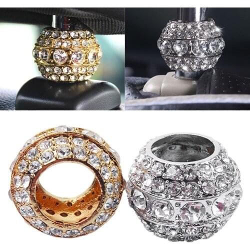85% Hot Sales!! Stylish Rhinestones Metal Car Vehicle Seat Headrest Connect Pole Decorative Ring