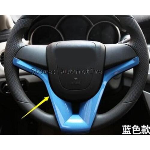 Accessories Fit For Chevrolet Cruze Trax Tracker steering wheel chrome trim cover insert sticker