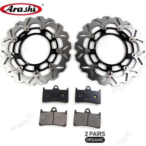 ARASHI Front Brake Discs Pads Set For YAMAHA FAZER 8 / ABS 2011 - 2015 CNC Floating Rotors Disc Front Brake Pad 2012 2013 2014