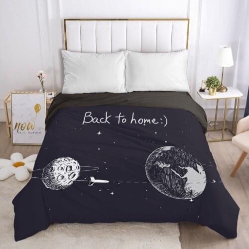 Cartoon space astronaut Childrens Duvet cover Quilt/Blanket/Comfortable Case Bedding for kids baby boy girls for Home back