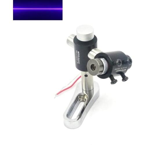 Line Beam Focusable 405nm 50mw Violet Blue Laser Diode Module 14.5x45mm Lazer 3V-6V w 2-axis Bracket Holder