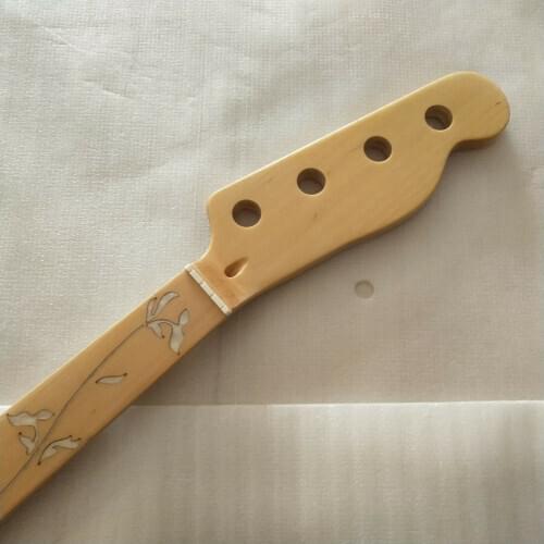 Fretless Maple Fingerboard Vine inlay 4 strings maple 20 fret JAZZ Bass Guitar Neck Replacement