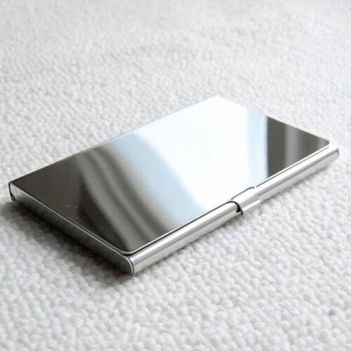 Pocket Stainless Steel & Metal Business Card Holder Case ID Credit Wallet Silver