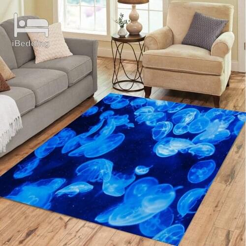 Blue Jelly Betta Fish Abstract Animal Carpet Rug Home Decor Bedroom Kitchen Living Room Bathroom Floor Mat Outdoor Rugs
