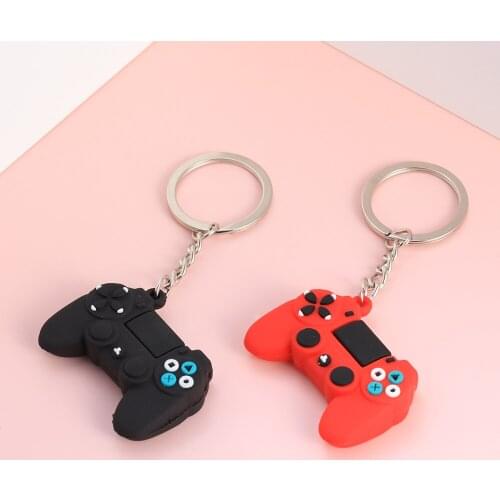 Creative Keychain Personality Simulation Rubber Gamepad Keychain Ring Pendant Men and Women Couple Key Chain Bags Pendant